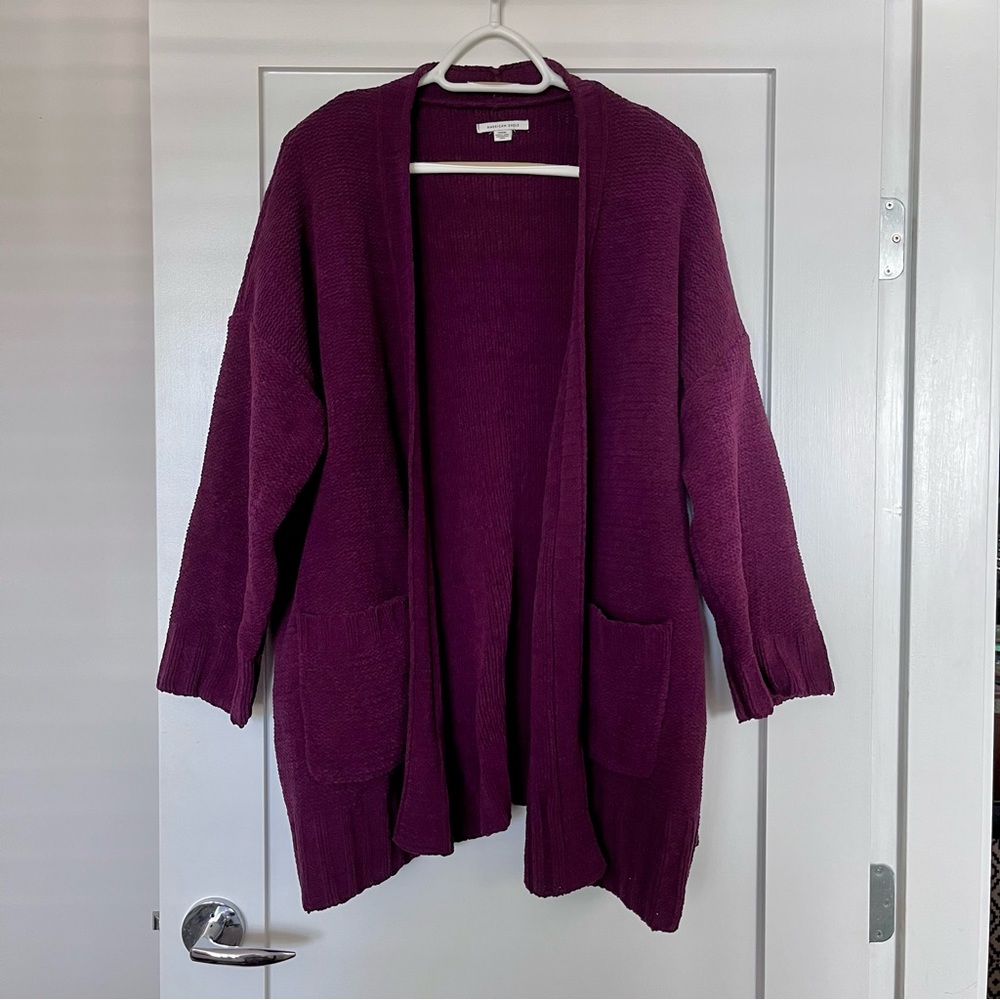 *LAST CHANCE* American Eagle Chenille Open Front Long Cardian